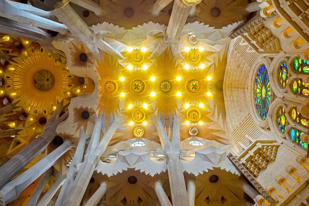 Sagrada familia ceiling